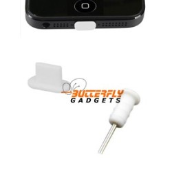 Set stofkapjes (dust cap) voor de iPhone 5, iPad 4 en iPad Mini - wit