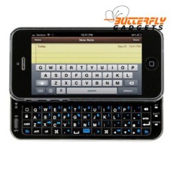 Uitschuifbaar bluetooth toetsenbord - case voor de iPhone 5 - Zwart