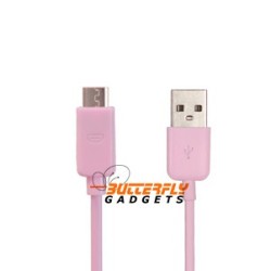 Micro USB oplaad en data kabel voor vele smartphone modelen - Roze