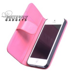 Boekvorm hoesje met pinpas vakjes voor de iPhone 5