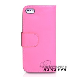 Boekvorm hoesje met pinpas vakjes voor de iPhone 5