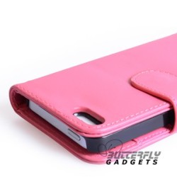 Boekvorm hoesje met pinpas vakjes voor de iPhone 5