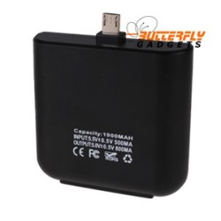 Externe portable oplader voor smaprtphones van 1900mAh met Micro USB aansluiting