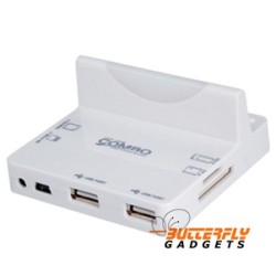 Dockingstation met Cardreader en USB hub voor de iPhone 5, 5s, 5c