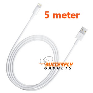 klif Hoes rook Super lange 5 meter USB kabel voor de iPhone 7, SE, 5, 5s, 5c, 6, 6s Plus