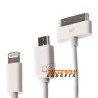 3 in 1 oplaad kabel voor iPhone 4, 4s, 5, 5s, 5c, Samsung Galaxy, HTC, micro USB