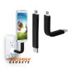Buigbare kabel met Micro USB aansluiting om handig de telefoon te laden
