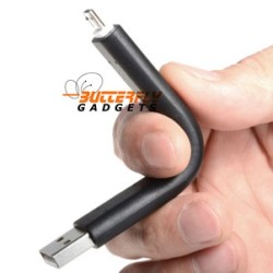 Buigbare kabel met Micro USB aansluiting om handig de telefoon te laden