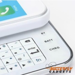 Uitschuifbaar bluetooth toetsenbord - case voor de iPhone 6 - Wit