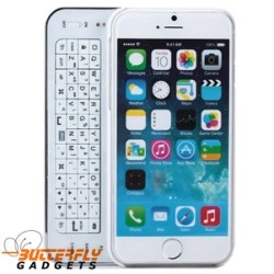 Uitschuifbaar bluetooth toetsenbord - case voor de iPhone 6 - Wit