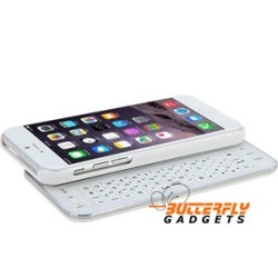 Uitschuifbaar bluetooth toetsenbord - case voor de iPhone 6 - Wit