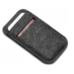 Zwart hoesje voor 4,7 inch smartphone met pinpas vakjes