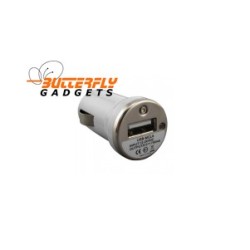 Mini Autolader (12 volt) voor de iPhone (wit)