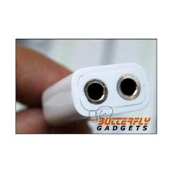 Headset splitter voor de iPhone 3 en 4 en iPod (wit)
