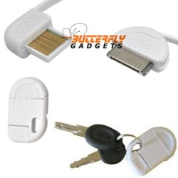 Oplaadkabel voor de iPhone en iPod voor aan de sleutelhanger - wit