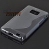 Flexishield case met goede grip voor de Samsung Galaxy S2 i9100 (smokey grey)
