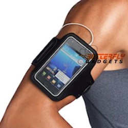 Lichtgewicht sport armband voor o.a. Samsung Galaxy en Nokia E7, N8, N900 (zwart)
