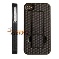 Hard cover met ingebouwde standaard voor de iPhone 4, 4s - Zwart