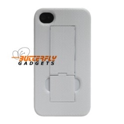 Hard cover (voor achterkant) met ingebouwde standaard voor iPhone 4, 4s - Wit