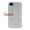 Hard cover (voor achterkant) met ingebouwde standaard voor iPhone 4, 4s - Wit