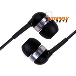 In-Ear stereo headset voor de iPhone, iPad, Samsung, Nokia en Blackberry - Zwart