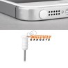 Stofkapje voor de hoofdtelefoon aansluiting voor de iPhone 3, 4,5 en iPad - Wit