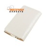 Krokodillen look bookcase voor o.a. iPhone met drie vakjes voor pasjes - Wit