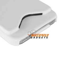 Hoge kwaliteit kunststof back cover met pinpashouder voor iPhone 4, 4s - Wit