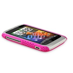 Mesh case cover hoesje voor HTC WildFire S (Fel Roze)