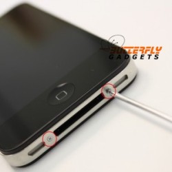 Doorzichtige achterkant van glas voor de achterkant van de iPhone 4 - Wit