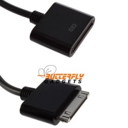 30 pins verlengkabel voor de iPhone 3, 3Gs, iPhone 4, 4s en iPod - Zwart